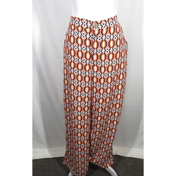Sanctuary Geometric Print Relaxed Fit Trousers -Pockets- Size XL - Picture 5 of 11